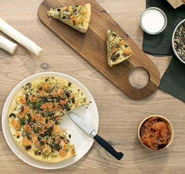 Quiche healthy Saumon/Poireaux Magimix.